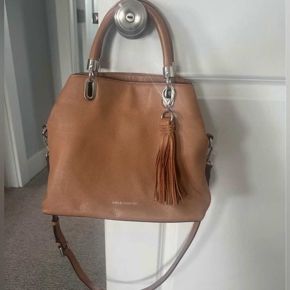 Vince Camuto Brown Leather Shoulder Bag